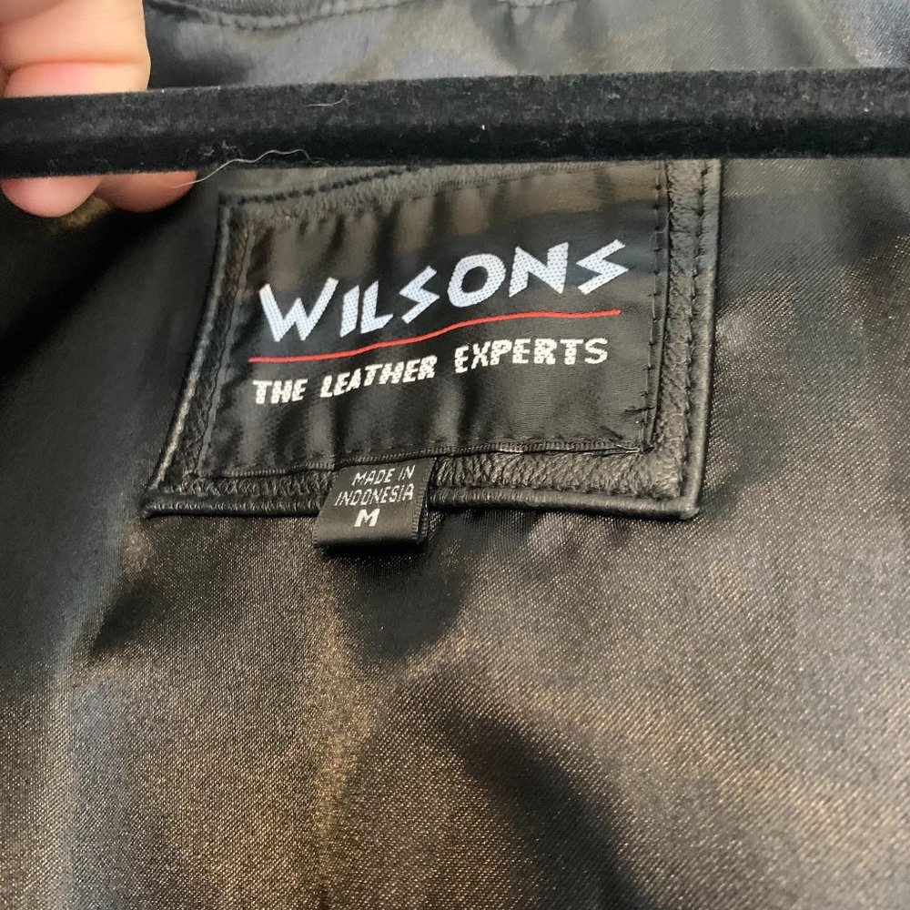 Vintage Wilson Black Leather Jacket Women's size M - Picture 5 of 6